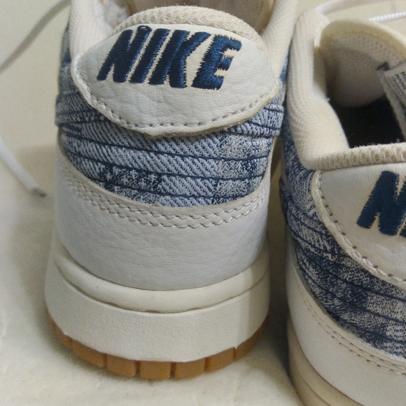 Mens Nike Dunk Low Americana Washed Denim White Blue FN6881-100 Sneakers Sz 10.5 - Picture 10 of 16